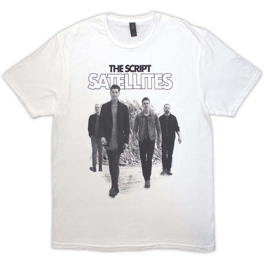 The Script - Satellites Photo Heren Tshirt - Wit